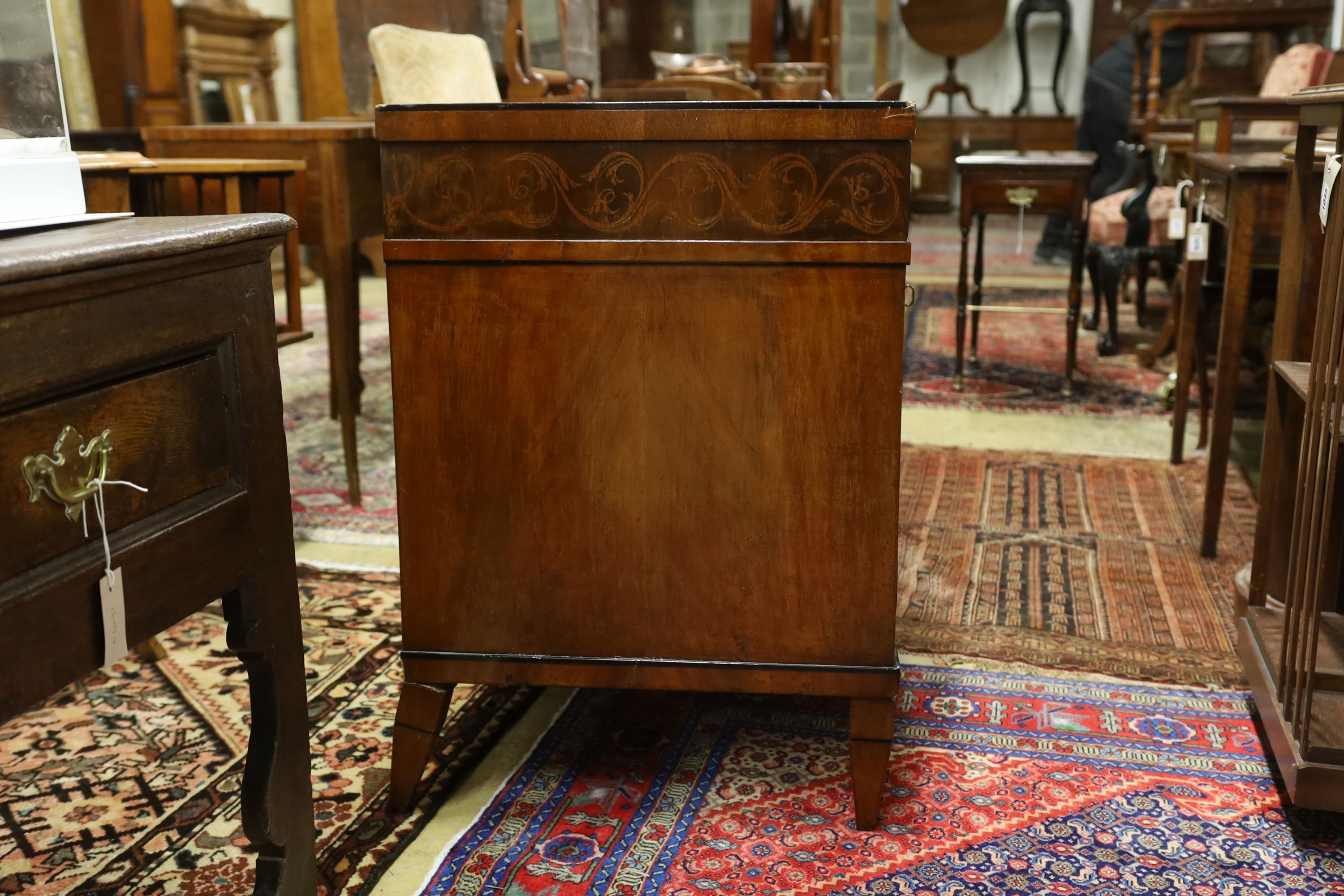 A Biedermeier style mahogany commode, width 112cm, depth 53cm, height 78cm